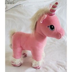 Build A Bear Sparkles Unicorn Pink & White Plush Stuffed Animal 16" Retired